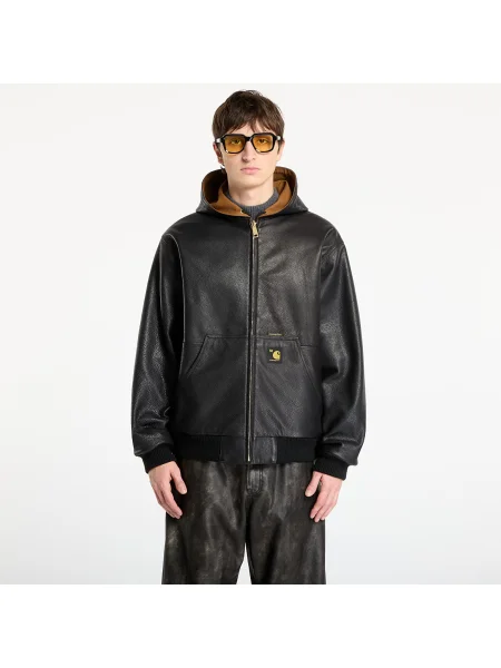 Двостороння шкіряна куртка Carhartt Wip чорна
