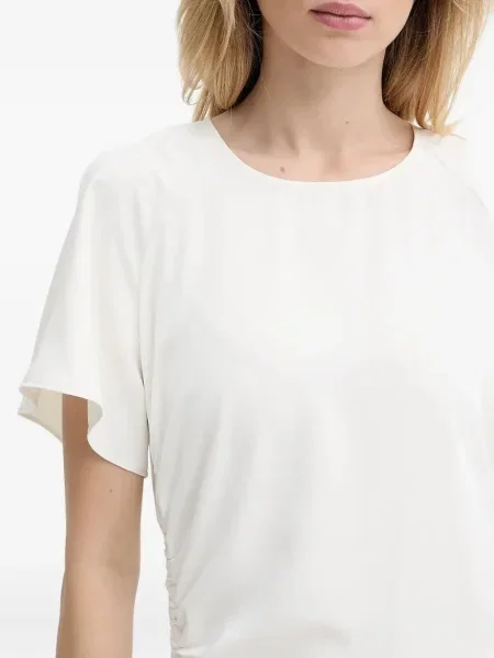 Rochie midi Samsøe Samsøe până la genunchi de costum alb