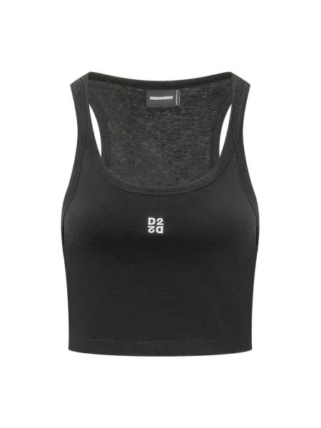 Krótki top Dsquared2 czarny