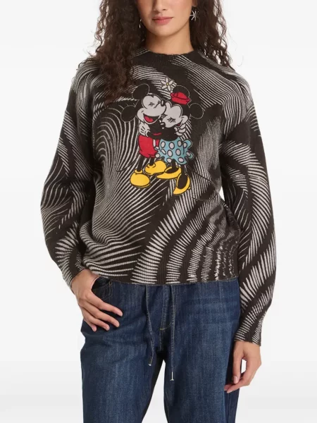 Pulover Desigual cu imagine negru