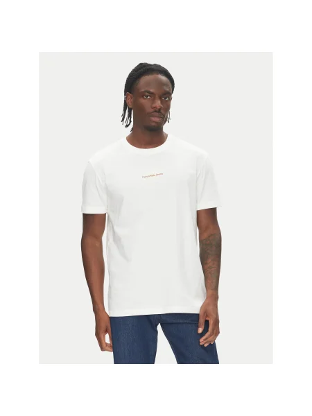 Calvin Klein Jeans Póló Monologo Regular Fit fehér
