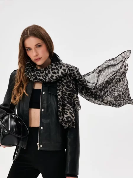 Шарф З Леопардовим Принтом різнобарвний