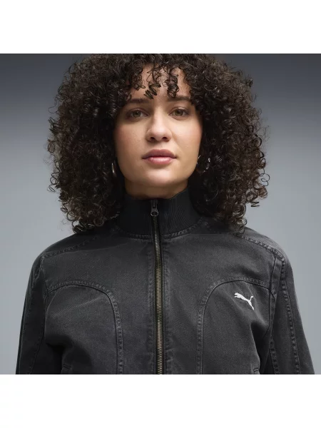 KrÃ³tka kurtka z diagonalu FUTURE.PUMA.ARCHIVE Washed OdzieÅ¼ S czarny