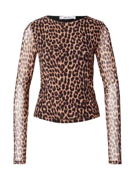 ABOUT YOU Tričko Leni režná / hnědá černá