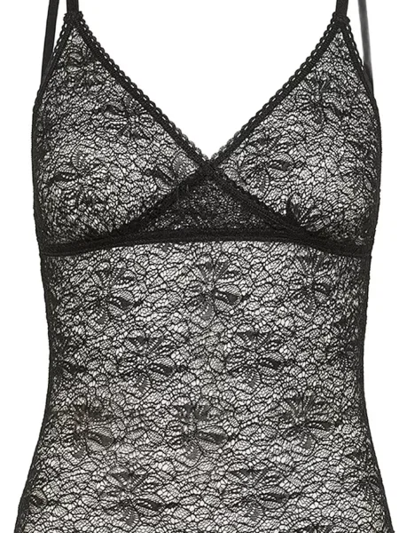 Body Momoni din dantelă negru