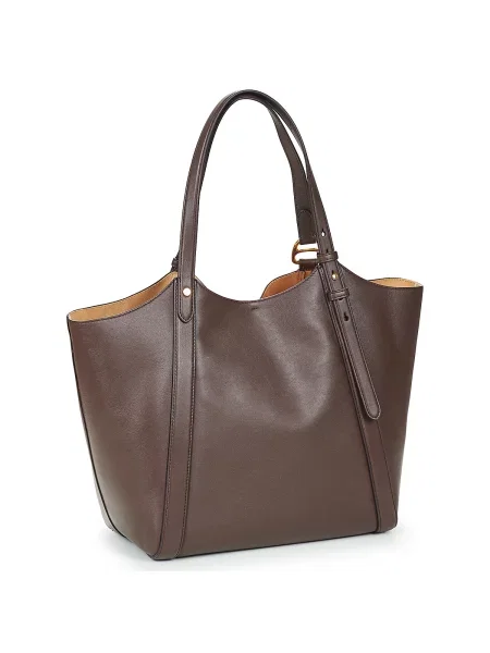 Geantă shopper Lauren Ralph Lauren din piele maro