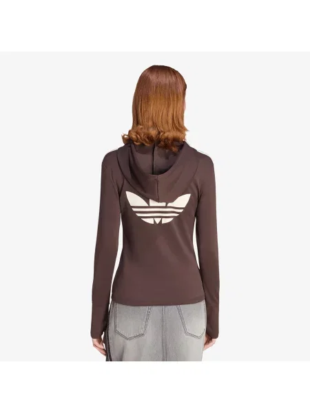 ADIDAS ORIGINALS Ζακέτα φούτερ Trefoil γαλάζιο / σοκολατί λευκό