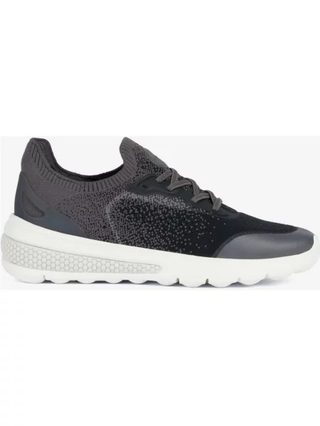 Tenisówki Geox Spherica Actif Knit w kolorze czarno-szarym 36 czarne