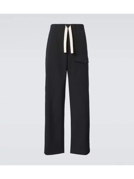 Pantaloni de trening Dries Van Noten de lână negru