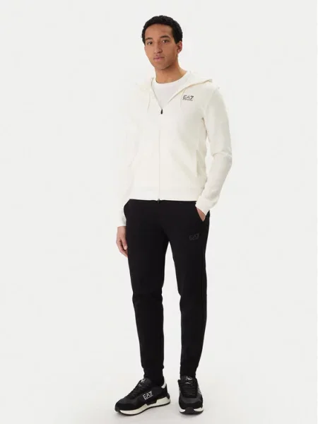 Emporio Armani komplet dresowy z bawełną beżowy