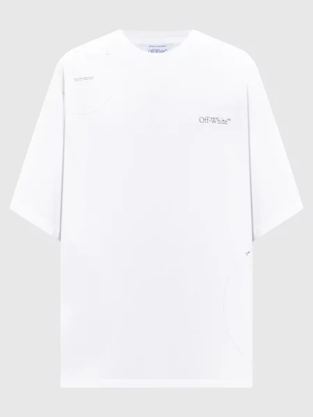 Футболка Cut Here Off-white біла