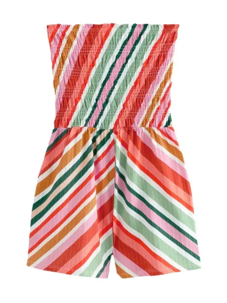 Next Salopeta verde închis / portocaliu / roz roșu