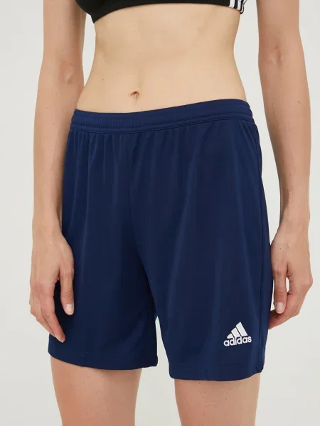 Къс панталон за трениране adidas Performance Entrada 22 с изчистен дизайн висока талия тъмносиньо