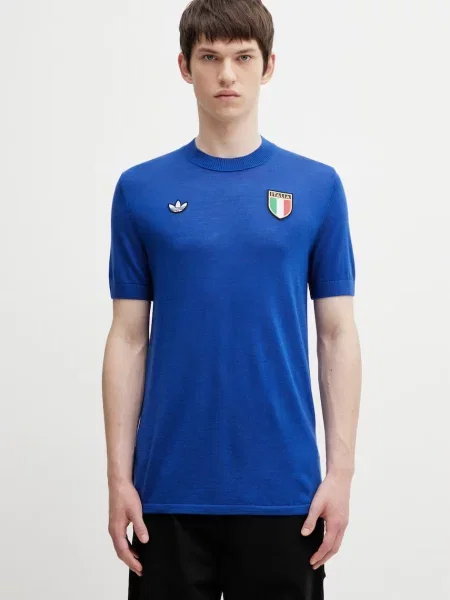 Adidas Performance FIGC JSY pulover cu mânecă scurtă cu adaos de lână pentru bărbați