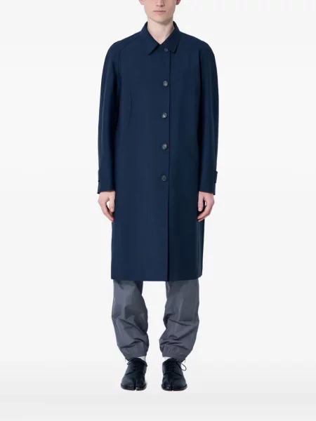 Jednořadý kabát Miu Miu modrý