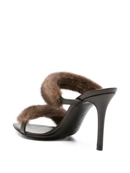 Dirželis mulės Giuseppe Zanotti su kailiu ruda