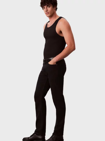 Прямі джинси Calvin Klein чорні