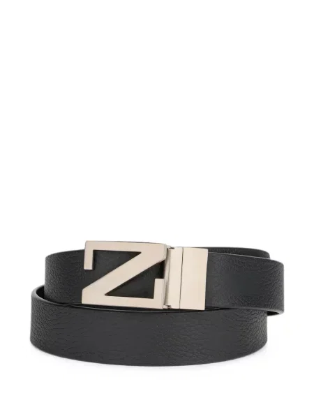 Cu centură reversibil curea Zegna din piele negru