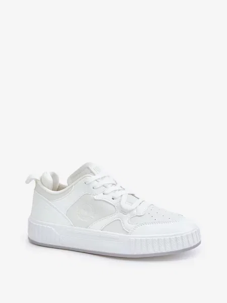 Sneakerși Big Star Shoes din piele alb
