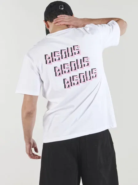 Tricou Bisous Skateboards alb