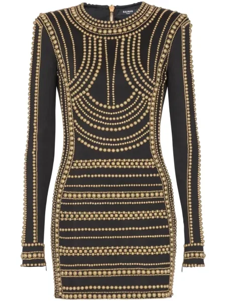 Rochie Balmain cu broderie negru
