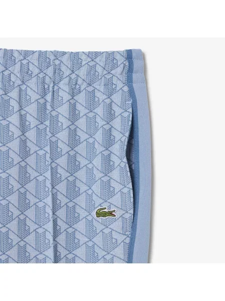 Lacoste Spodnie Dresowe Paris Monogram niebieski