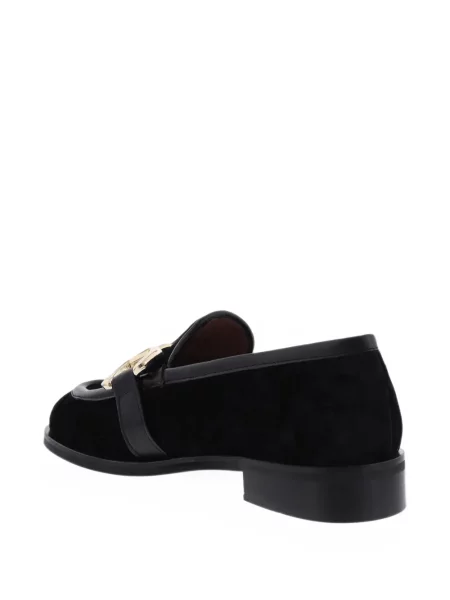 Pantofi loafer Paris Punk de catifea negru
