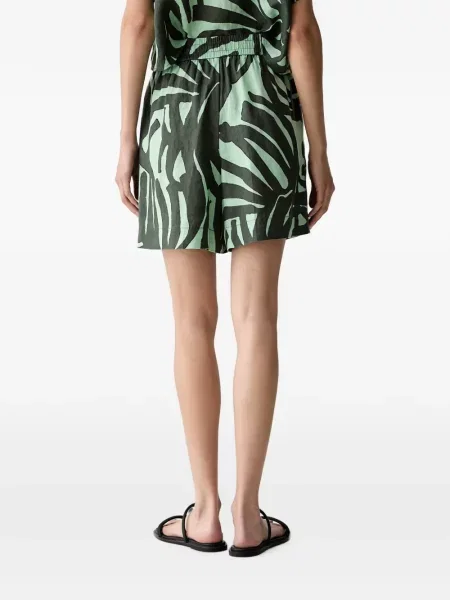 Pantaloni scurți Benetton cu imagine cu cordon verde