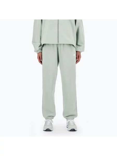 Spodnie New Balance French Terry Jogger natural mint