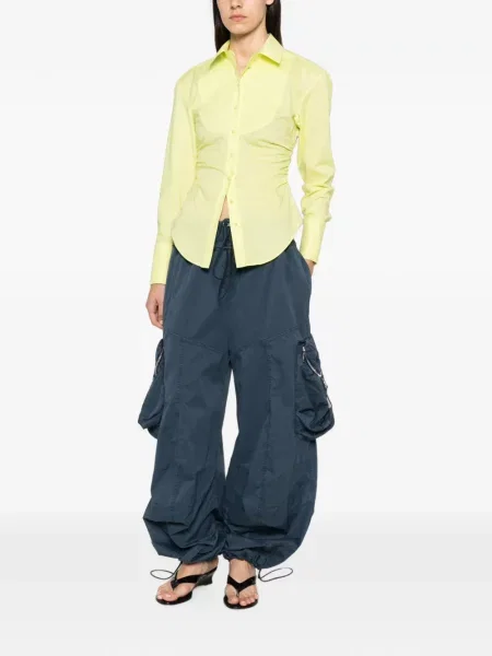 Cămașă Patrizia Pepe din poplin galben