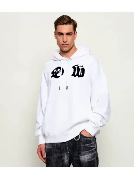 OFF-WHITE Hanorac PALACE ARROW | Relaxed fit alb