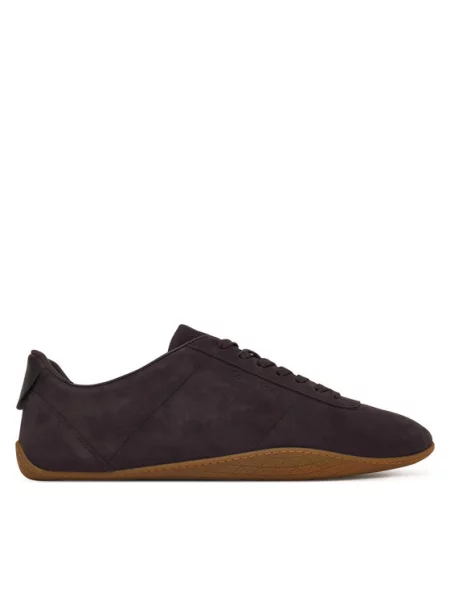 Calvin Klein BALLET SNEAKER LACEUP LTH-SUE sneakers dámske semišové hnedá