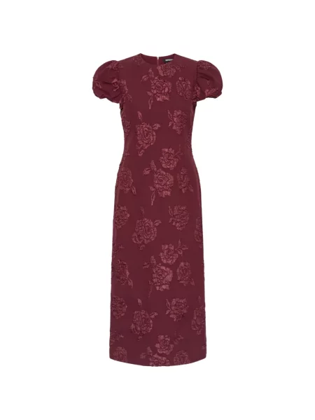 Rochie midi Rotate Birger Christensen din jacard roșu