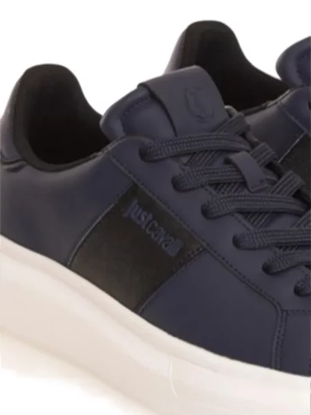 Sneakerși Just Cavalli cu imagine albastru