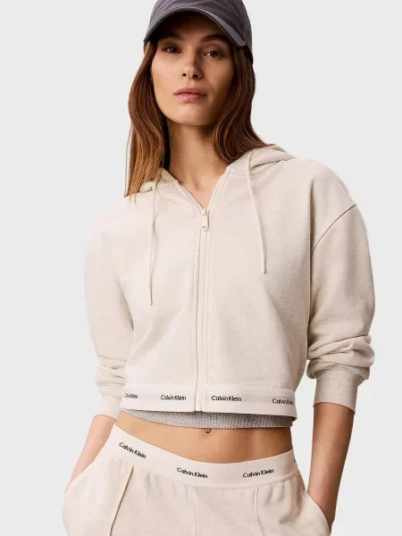 Махровое худи Calvin Klein Jeans серое