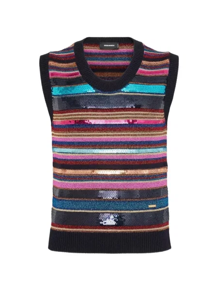 Vestă Dsquared2 cu dungi negru