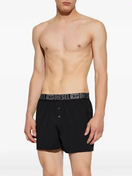 Pantaloni scurți Diesel cu autograf negru