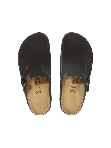 Papuci tip mules Birkenstock chunky negru