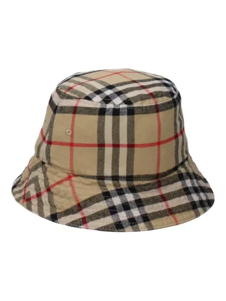 Czapka Burberry w kratę retro beżowa