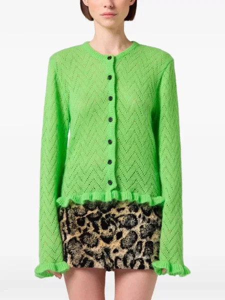Cardigan Msgm cu volane verde
