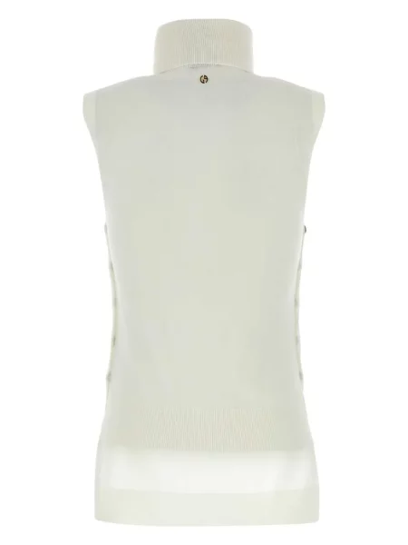 Vilnonis megztinis Giorgio Armani balta