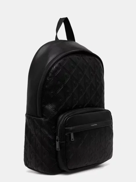 Calvin Klein Rucsac Emblem Aop Deboss Round Backpack negru