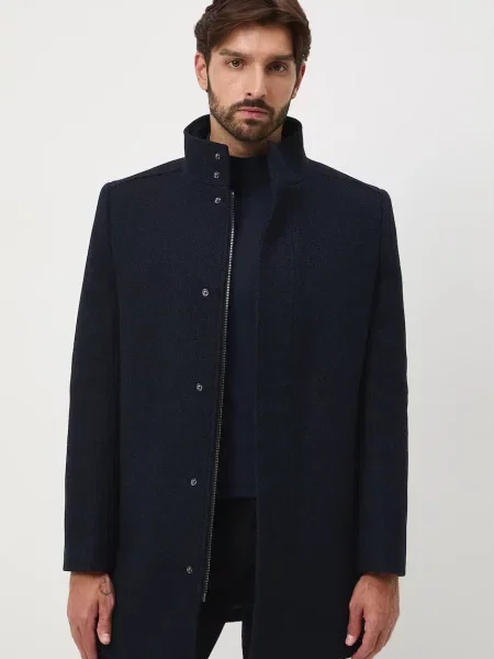 Вовняне пальто Medicine синій