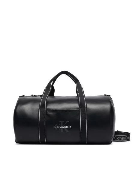 Krepšys Calvin Klein Bold Logo Webbing Weekender Juoda balta