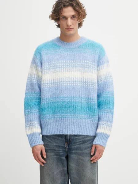 Kenzo pulover din amestec de lână Speed Stripe Jumper călduros