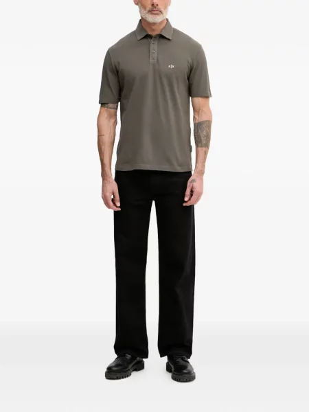 Polo Armani Exchange με κέντημα πράσινο