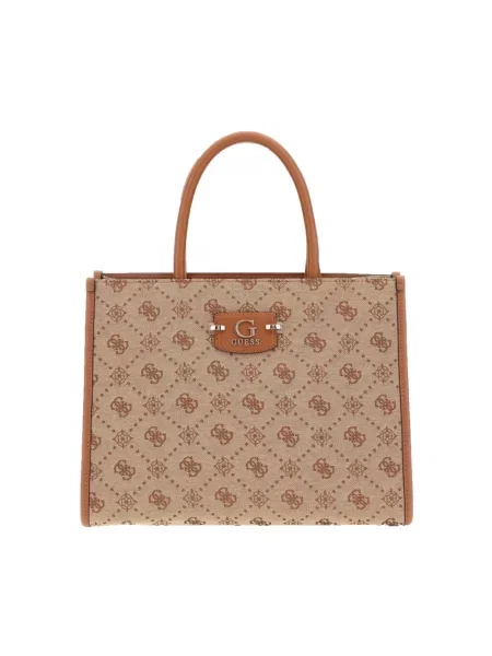 Torebka Guess skórzana beżowa