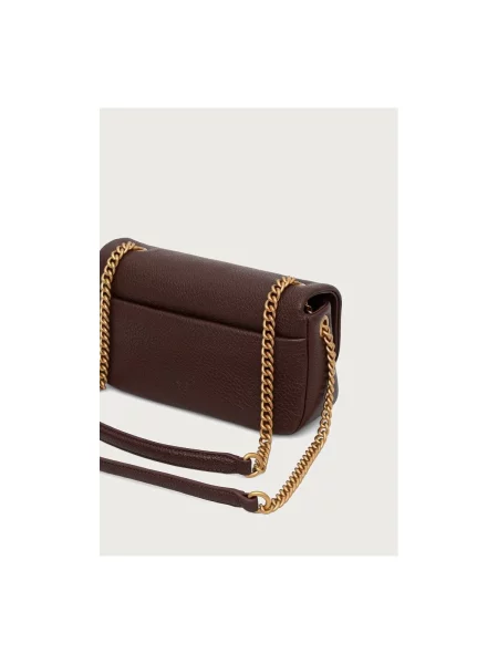 Pinko crossbody kabelka dámska kožená hnedá