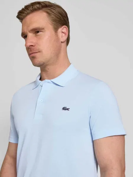 Lacoste koszulka polo Mężczyźni jednolity 5 niebieski