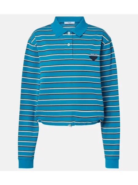 Polo Prada cu dungi albastru